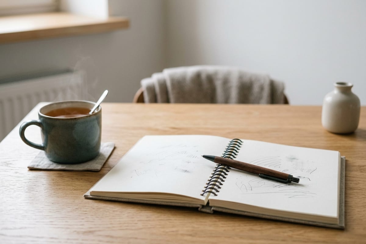 Вопросы к врачу удобно записать заранее: блокнот с пометками и чашка чая